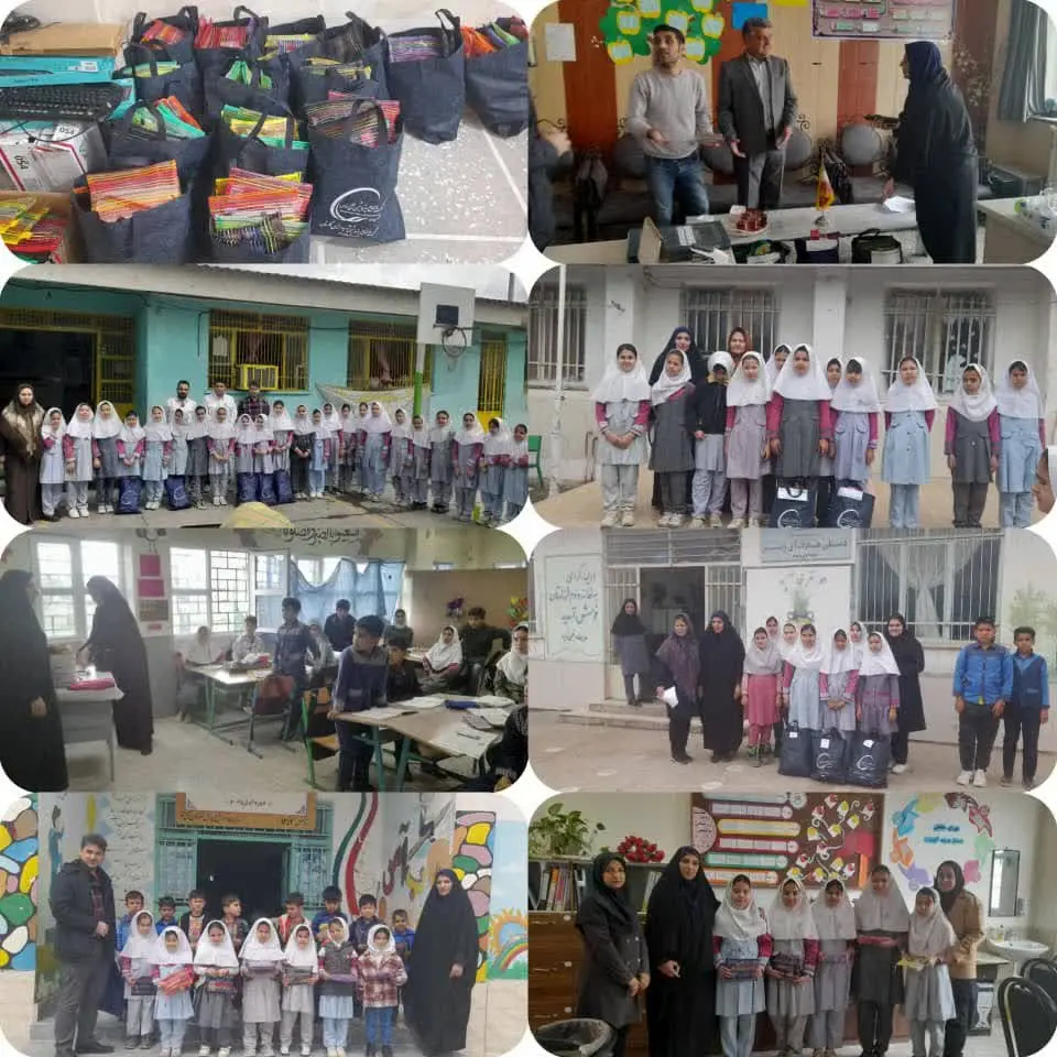 اهدای جوایز به برندگان مسابقه نقاشی مدارس آققلا توسط پتروشیمی شهیدرئیسی گلستان