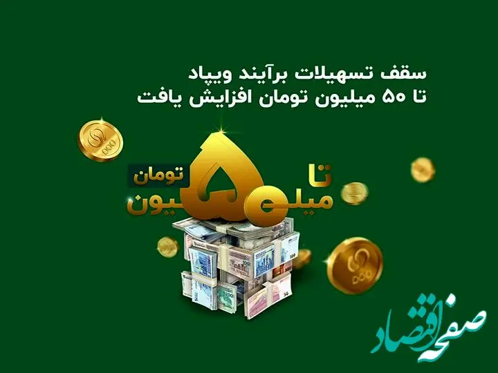 بدون ضامن و وثیقه وام بگیرید | سقف تسهیلات آنی ویپاد با نام برآیند، ۵۰ میلیون تومان شد