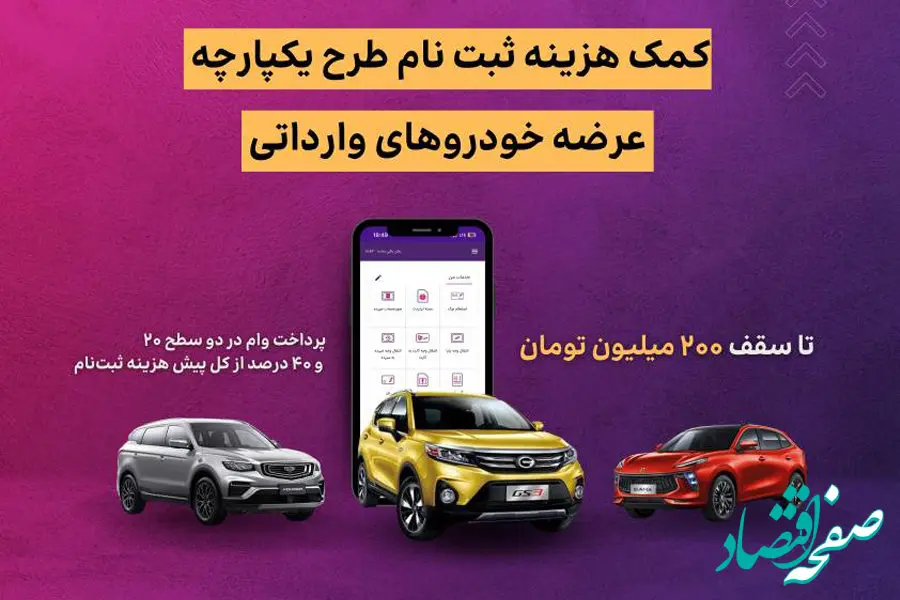 اعطای تسهیلات کمک هزینه ثبت نام خرید خودروی وارداتی در بانک ایران زمین