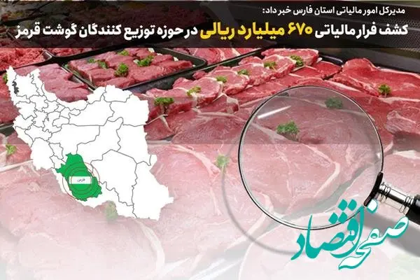  670 میلیارد ریال فرار مالیاتی توزیع کنندگان گوشت قرمز