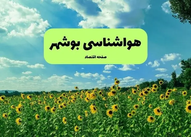 پیش بینی وضعیت آب و هوا بوشهر فردا پنجشنبه ۱۵ مرداد 