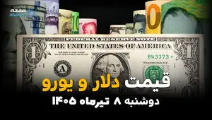 جدیدترین قیمت ارز آزاد امروز دوشنبه ۸ تیر ۱۴۰۵ | نرخ دلار، یورو و درهم افزایشی شد