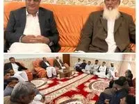 دیدار صمیمی دکتر محمدسعید اربابی مدیرعامل سازمان منطقه آزاد چابهار با مولانا عارفی نماینده مردم استان در مجلس خبرگان رهبری