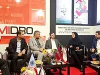 حضور فرید دهقانی مدیر عامل جدید چادرملو در غرفه ایمیدرو در متافو