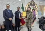 دیدار معاون منابع انسانی و امور اجتماعی شرکت فولاد خوزستان با فرمانده پدافند هوایی منطقه جنوب غرب کشور