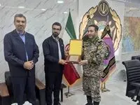 دیدار معاون منابع انسانی و امور اجتماعی شرکت فولاد خوزستان با فرمانده پدافند هوایی منطقه جنوب غرب کشور