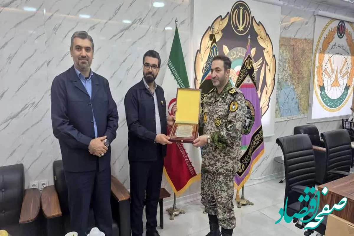 دیدار معاون منابع انسانی و امور اجتماعی شرکت فولاد خوزستان با فرمانده پدافند هوایی منطقه جنوب غرب کشور
