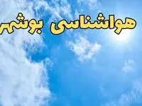 پیش بینی وضعیت آب و هوا بوشهر فردا یکشنبه ۱۷ فروردین ماه ۱۴۰۴ | اخبار پیش بینی هواشناسی بوشهر ۲۴ ساعت آینده | آب و هوای بوشهر