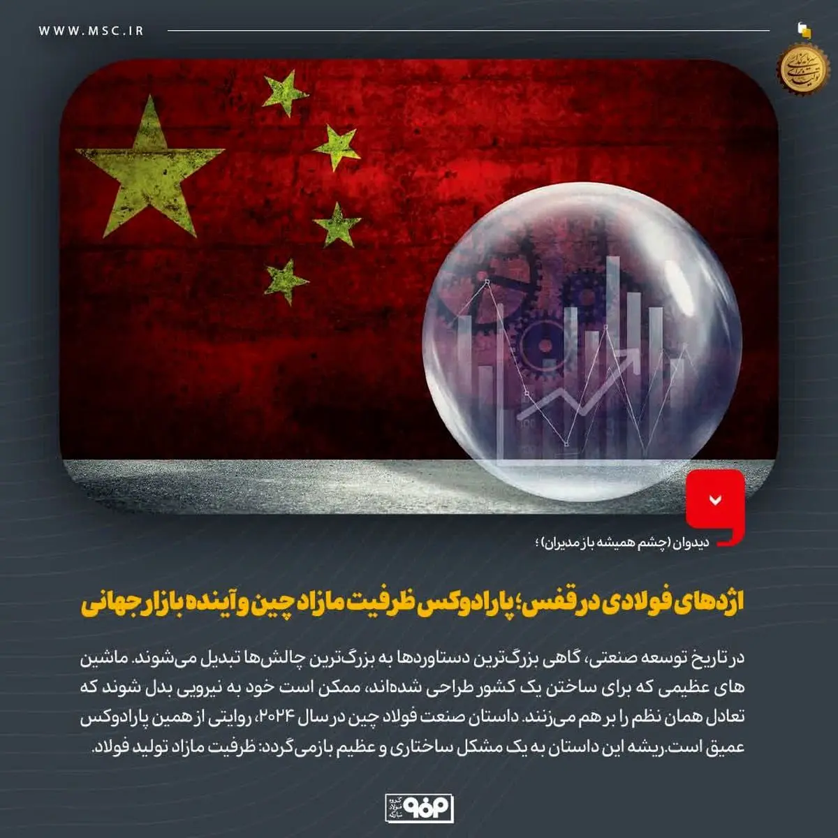 دیدوان (چشم همیشه باز مدیران)؛اژدهای فولادی در قفس؛ پارادوکس ظرفیت مازاد چین و آینده بازار جهانی