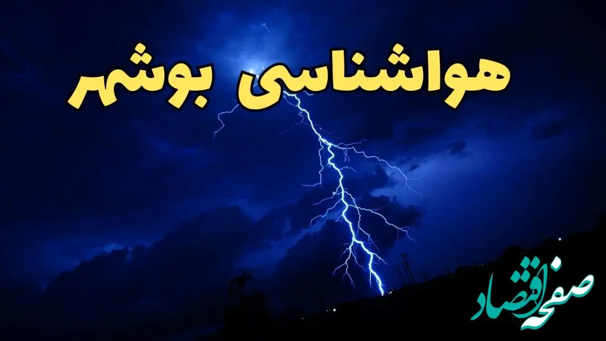 پیش بینی وضعیت آب و هوا بوشهر فردا دوشنبه ۲۰ اسفند ماه ۱۴۰۳ | پیش بینی هواشناسی بوشهر طی ۲۴ ساعت آینده + آب و هوای بوشهر و زمان بارش