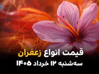 قیمت زعفران امروز سه‌شنبه ۱۲ خرداد ۱۴۰۵ | بازار طلای سرخ در مسیر نوسان