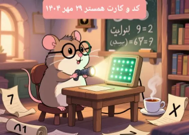 کارت و کد مورس سه شنبه ۲۹ مهر ۱۴۰۴ / کد مورس و کارت امروز همستر