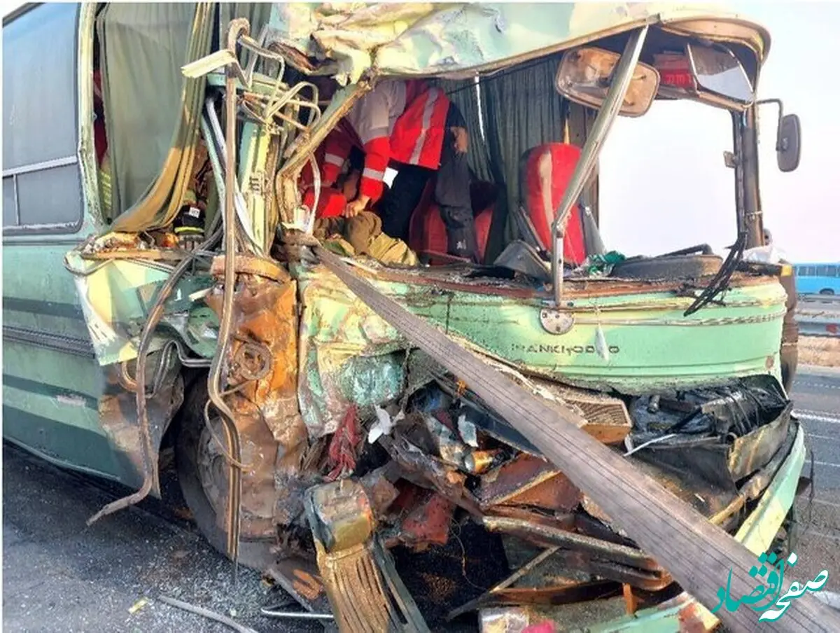 انحراف مرگبار اتوبوس دانش‌آموزان در جاده قزوین! 