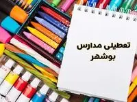 مدارس استان بوشهر فردا چهارشنبه پانزدهم اسفند ماه ۱۴۰۳ تعطیل است؟ | تعطیلی مدارس بوشهر چهارشنبه ۱۵ اسفند ۱۴۰۳
