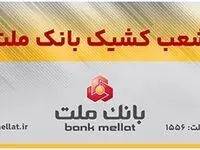 فعالیت شعب کشیک بانک ملت در تهران در روز چهارشنبه اول بهمن