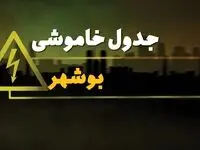 جدول خاموشی برق بوشهر دوشنبه یکم بهمن ماه ۱۴۰۳ | زمان قطعی برق بوشهر دوشنبه ۱ بهمن ۱۴۰۳ اعلام شد