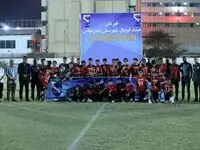 قهرمانی مقتدرانه فولاد هرمزگان در مسابقات لیگ برتر فوتبال زیر 14 سال شهرستان بندرعباس