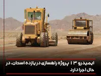 ایمیدرو 13 پروژه راهسازی در یازده استان، در حال اجرا دارد