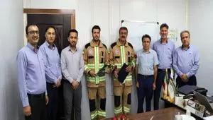 تقدیر از کارکنان واحد ایمنی و آتش نشانی منطقه ویژه اقتصادی لامرد