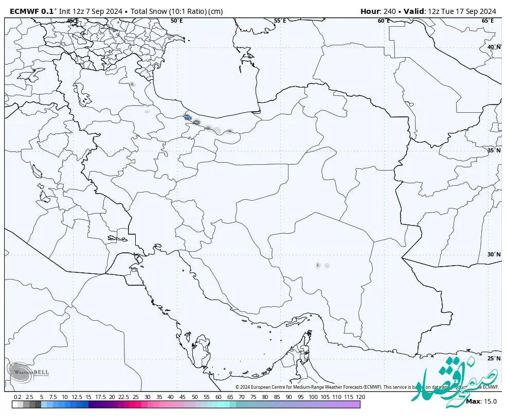 ارتفاعات البرز در انتظار اولین برف