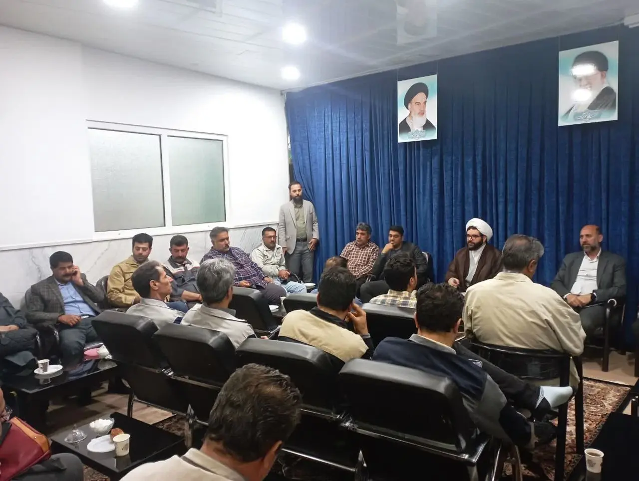مراسم گرامیداشت هفته کار و کارگر و افتتاحیه خانه بهداشت کارگری پروژه قروه


