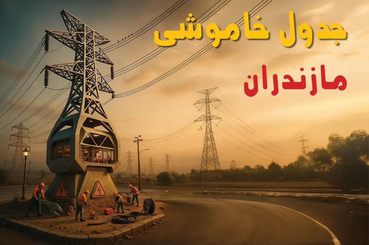 جدول خاموشی برق ساری فردا دوشنبه ۲۶ خرداد ۱۴۰۴ + ساعت قطع برق استان مازندران دوشنبه ۲۶ خرداد ۱۴۰۴