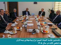 نخستین جلسه کمیته تعیین نرخ پیشنهادی بیمه‌گران برای بیمه شخص ثالث در سال 1405 برگزار شد