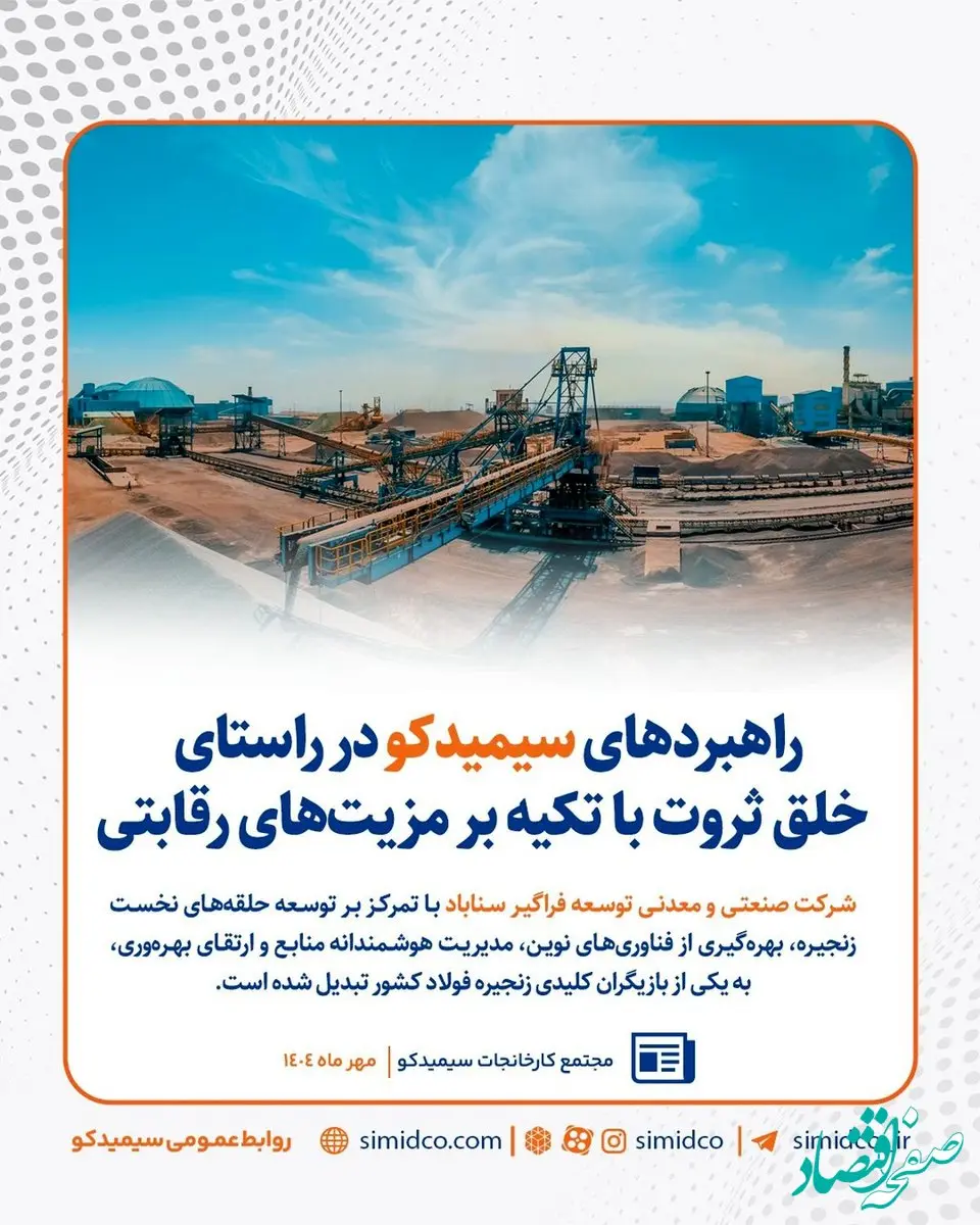 راهبردهای سیمیدکو در راستای خلق ثروت با تکیه بر مزیت‌های رقابتی