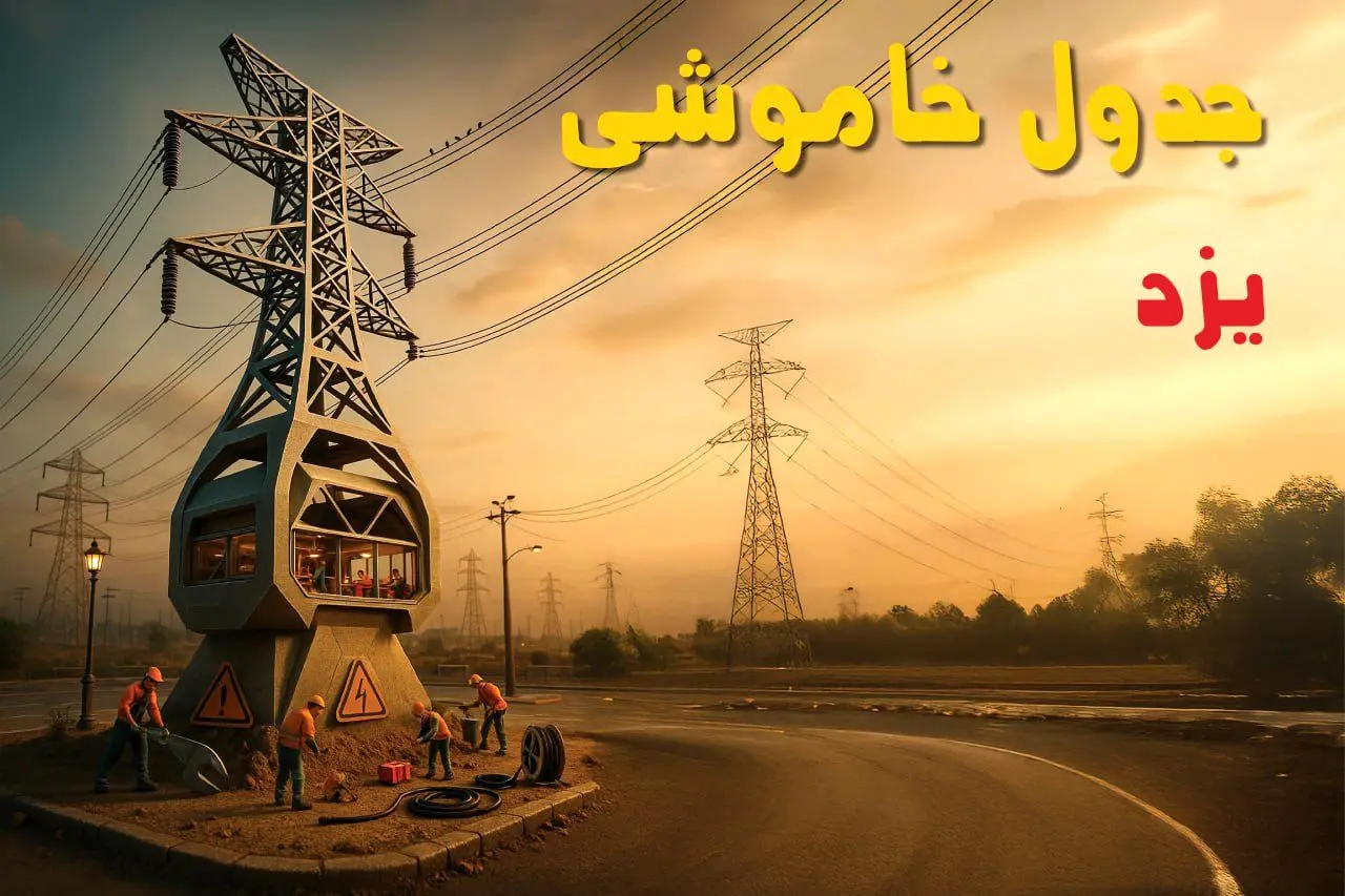جدول خاموشی برق یزد فردا دوشنبه ۱۲ خرداد ۱۴۰۴ + ساعت قطع برق استان یزد دوشنبه ۱۲ خرداد