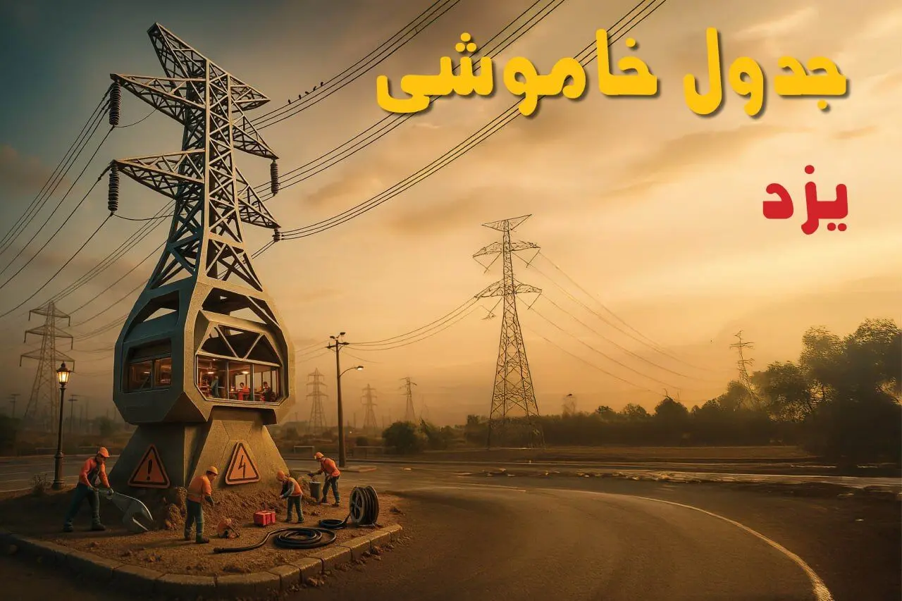 جدول خاموشی برق یزد فردا دوشنبه ۱۲ خرداد ۱۴۰۴ + ساعت قطع برق استان یزد دوشنبه ۱۲ خرداد