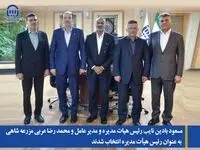 مسعود بادین نایب رییس هیات مدیره و مدیرعامل و محمدرضا عربی مزرعه شاهی به عنوان رییس هیات مدیره بیمه آسیا انتخاب شدند