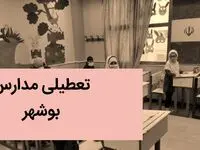 تعطیلی مدارس بوشهر فردا چهارم دی ماه ۱۴۰۳ | مدارس بوشهر فردا سه شنبه ۴ دی ماه ۱۴۰۳ تعطیل است؟