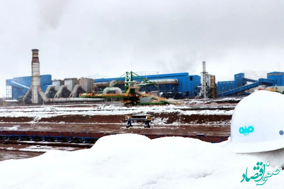 روز زیبای برفی در شرکت صنایع معدنی فولاد سنگان