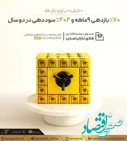 « تابش» در اوج بازار طلا؛ ۷۰٪ بازدهی ۹‌ماهه و ۴۰۴٪ سوددهی در دو سال