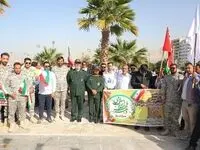 حضور پرشور مدیرعامل و کارکنان شرکت مخازن سبز پتروشیمی عسلویه در راهپیمایی ۲۲ بهمن شهرستان عسلویه
