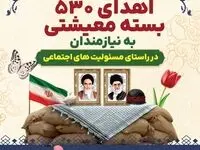 اهداء ۵۳۰ بسته معیشتی به نیازمندان توسط هلدینگ سرمایه‌گذاری صنایع شیمیایی ایران