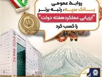 روابط عمومی بانک سپه، رتبه برتر «ارزیابی عملکرد هفته دولت» را کسب کرد
