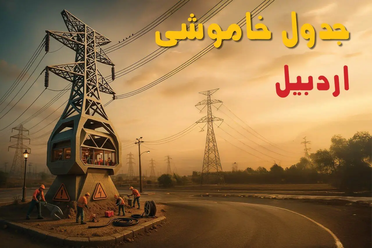 جدول خاموشی برق اردبیل فردا دوشنبه ۱۲ خرداد ۱۴۰۴ + ساعت قطع برق استان اردبیل دوشنبه ۱۲ خرداد