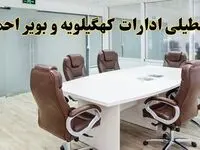 جزئیات دورکاری کارکنان و تعطیلی ادارات استان کهگیلویه و بویراحمد فردا شنبه ۳۱ خرداد ۱۴۰۴ | آیا شنبه ۳۱ خرداد ادارات یاسوج تعطیل است؟