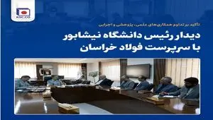 دیدار رئیس دانشگاه نیشابور با سرپرست فولاد خراسان
