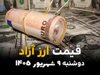 اینفوگرافی | قیمت دلار و ارز آزاد امروز دوشنبه ۹ شهریور | دلار چند شد؟