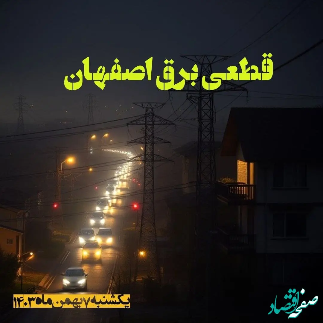 زمان قطعی برق اصفهان یکشنبه ۷ بهمن ماه ۱۴۰۳ اعلام شد | جدول خاموشی برق اصفهان ۲۴ ساعت آینده