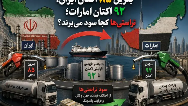 بنزین ۸۵  اکتان ایران، ۹۲ اکتان امارات؛ تراستی‌ها کجا سود می‌برند؟