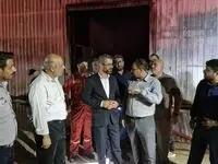 بازدیدمدیرعامل سازمان منطقه آزاد اروند از محل آتش سوزی انبار بازار اروند