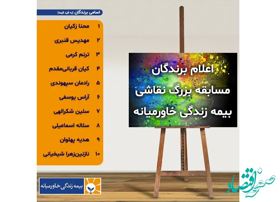 اعلام برندگان مسابقه بزرگ نقاشی بیمه زندگی خاورمیانه