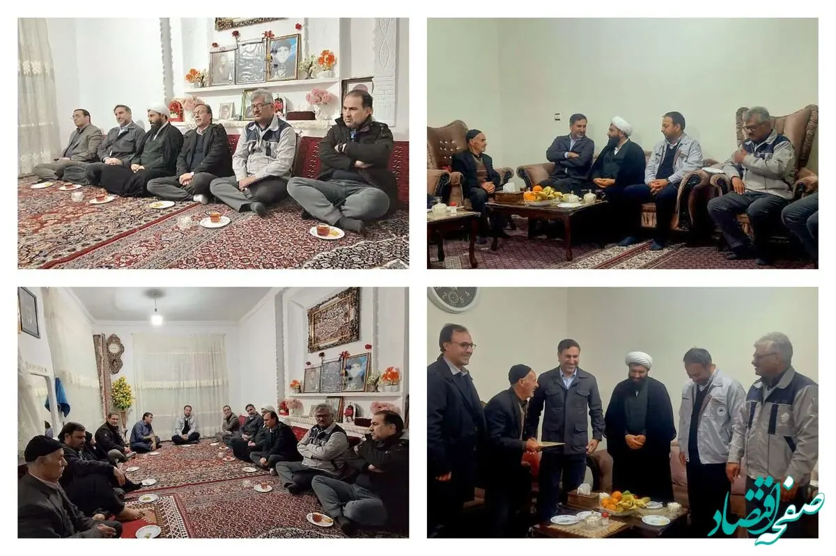 دیدار مدیر حوزه مدیرعامل صبانور با خانواده شهدای دوران دفاع مقدس در بیجار