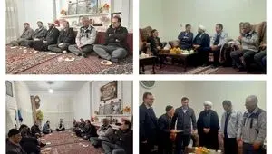 دیدار مدیر حوزه مدیرعامل صبانور با خانواده شهدای دوران دفاع مقدس در بیجار