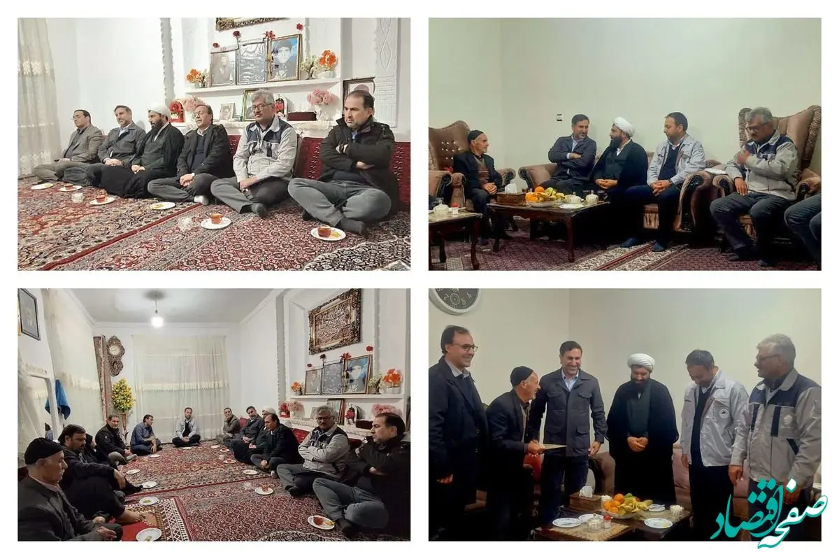 دیدار مدیر حوزه مدیرعامل صبانور با خانواده شهدای دوران دفاع مقدس در بیجار