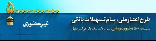 این اعتبار ملی است، آغاز طرح اعتبار ملی در بانک ملی ایران