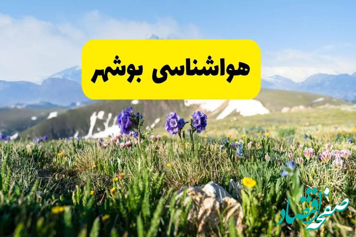 اخبار پیش‌بینی هواشناسی بوشهر فردا چهارشنبه ۷ خرداد ۱۴۰۴ | هواشناسی بوشهر فردا هفتم خرداد ماه | پیش‌بینی آب‌وهوای استان بوشهر در ۲۴ ساعت آینده
